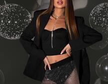 Комплект: піджак + корсет бюстьє + спідниця зі стразами Комплект: піджак + корсет бюстьє + спідниця зі стразами | PUSHKA SHOP