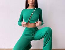 Комплект : штани кльош і топ на ґудзиках   | PUSHKA SHOP