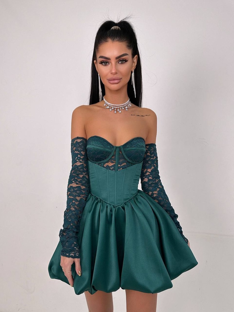 Комплект: мереживний корсет бюстьє + корсетна спідниця | PUSHKA SHOP