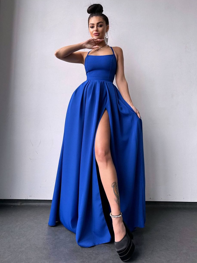 Сукня максі зі шнурівкою на спинці Сукня максі зі шнурівкою на спинці | PUSHKA SHOP