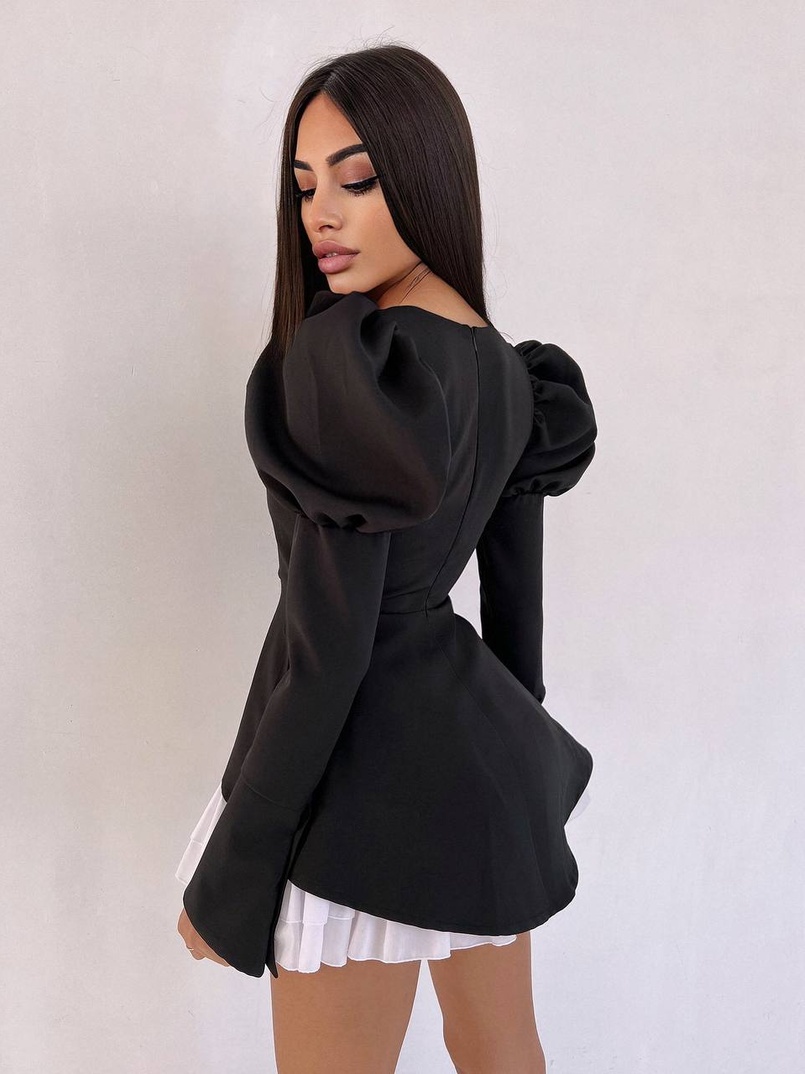 Сукня з об'ємними рукавами + спідниця з воланами | PUSHKA SHOP