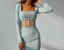 Приталенное платье с корсетной вставкой и юбкой-карандашом Приталенное платье с корсетной вставкой и юбкой-карандашом | PUSHKA SHOP