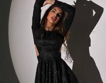 Блискуча сукня з відкритою  спинкою | PUSHKA SHOP