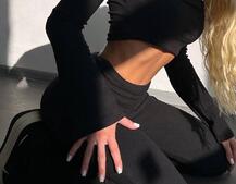 Трикотажний комплект: топ із хомутом + штани кльош | PUSHKA SHOP