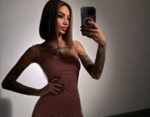 Сукня із сітки зі стразами на трикотажній підкладці  | PUSHKA SHOP