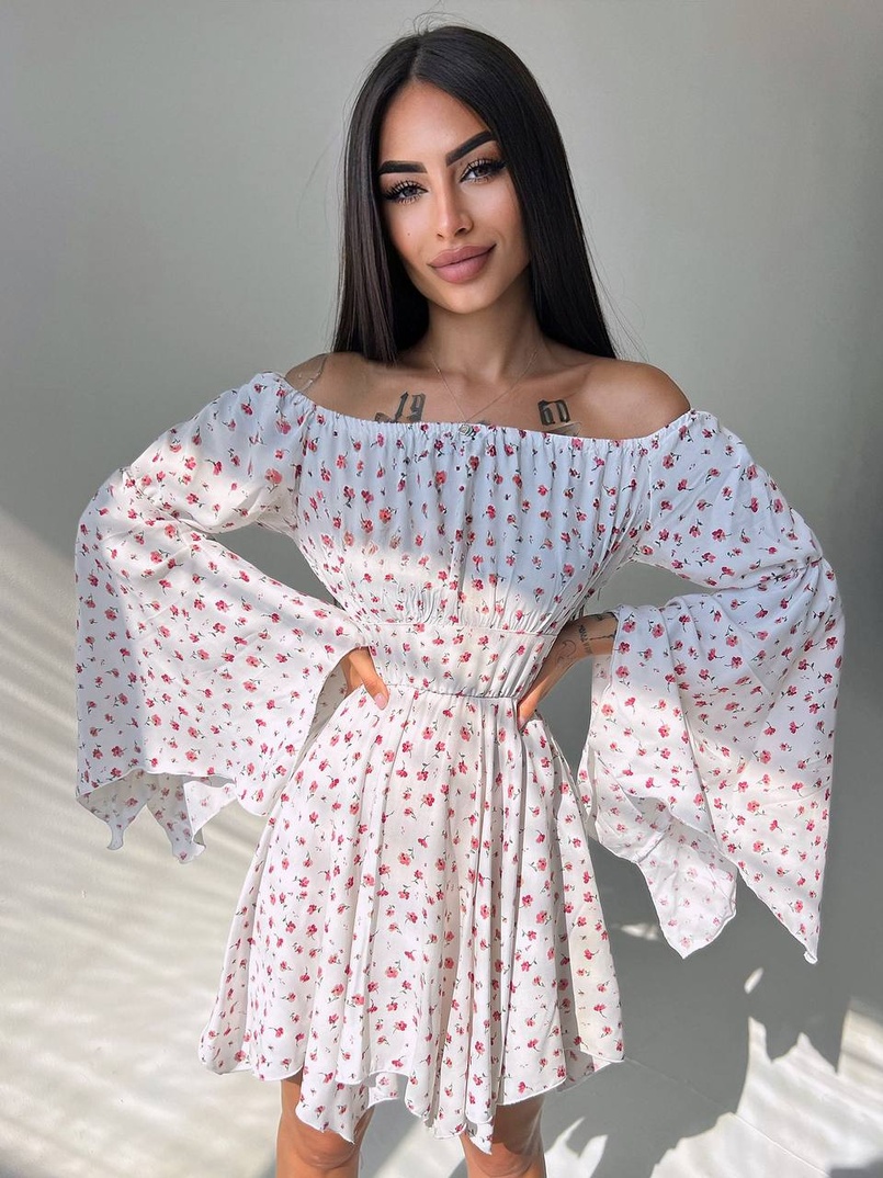 Сукня асиметричного крою з розкльошеними рукавами + корсет декорований стразами Ручна робота Сукня асиметричного крою з розкльошеними рукавами + корсет декорований стразами Ручна робота | PUSHKA SHOP