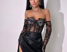 Комплект: мереживний корсет  +  спідниця максі   | PUSHKA SHOP