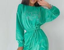 Плюшевый комбинезон, декорированный стразами  | PUSHKA SHOP