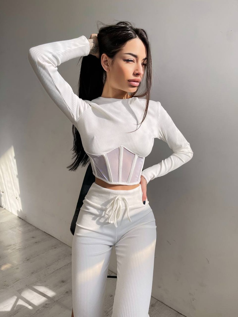 Трикотажний комплект: корсетний топ + легінси | PUSHKA SHOP