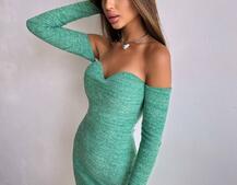 Трикотажна сукня міді  з чашечками  | PUSHKA SHOP