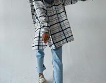 Кашемировая рубашка в клетку с капюшоном  | PUSHKA SHOP