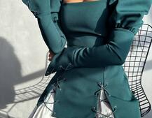 Сукня з об'ємними рукавами + спідниця з воланами Сукня з об'ємними рукавами + спідниця з воланами | PUSHKA SHOP