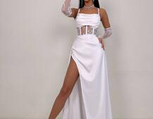 Комплект: корсет+ рукавички + спідниця максі | PUSHKA SHOP