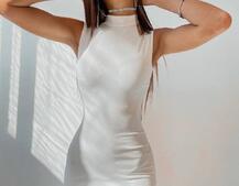 Платье мини, декорированное бахромой из страз | PUSHKA SHOP