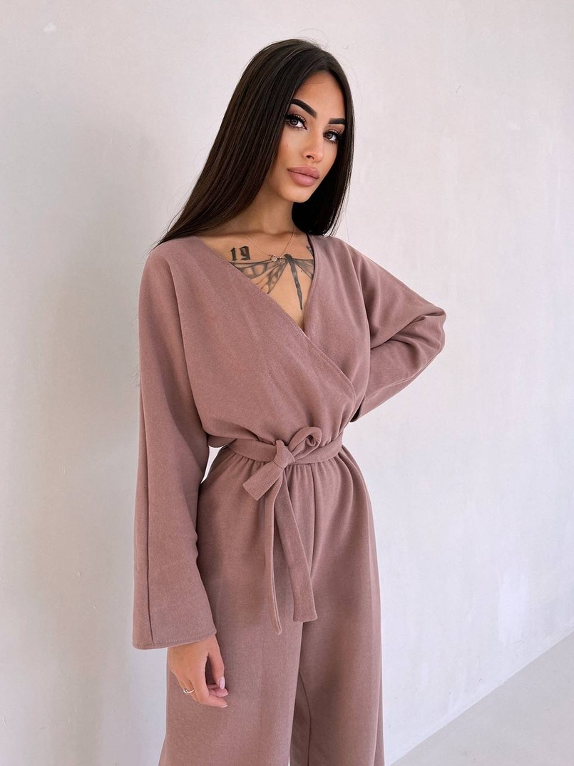 Комбінезон із широкими брюками з ангори | PUSHKA SHOP