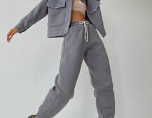 Комплект: тёплая рубашка на кнопках + джоггеры  Комплект: тёплая рубашка на кнопках + джоггеры  | PUSHKA SHOP