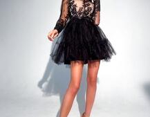 Платье с кружевным верхом и пышной фатиновой юбкой Платье с кружевным верхом и пышной фатиновой юбкой | PUSHKA SHOP