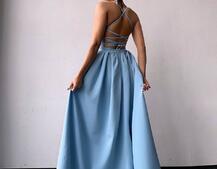 Сукня максі  зі шнурівкою на спинці | PUSHKA SHOP