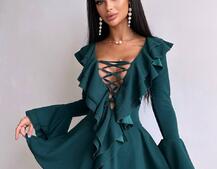 Сукня з з воланами на ґудзиках Сукня з з воланами на ґудзиках | PUSHKA SHOP