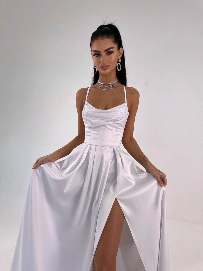 Атласний комплект: корсет + спідниця максі  | PUSHKA SHOP