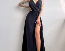 Муслиновое платье с запахом  | PUSHKA SHOP