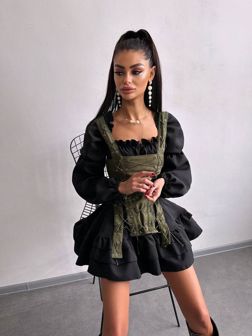 Комплект: сукня + корсет  | PUSHKA SHOP