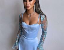 Атласна корсетна сукня-бюстьє + мереживне болеро | PUSHKA SHOP