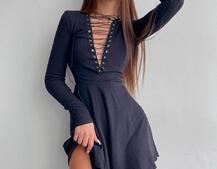 Сукня міні зі шнурівкою  Сукня міні зі шнурівкою  | PUSHKA SHOP