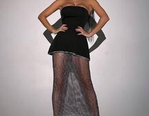 Комплект: сяюча спідниця + топ з баскою, декорований стразами Ручна робота | PUSHKA SHOP