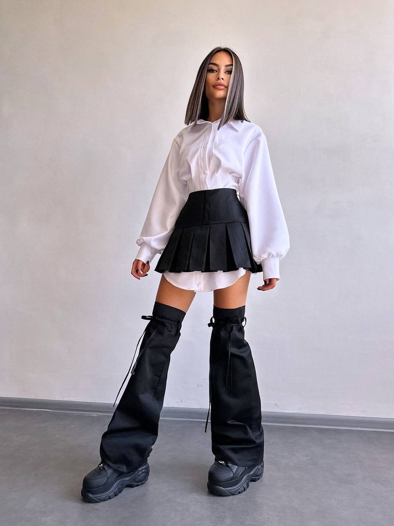 Комплект: спідниця з гетрами + сукня-сорочка  Комплект: спідниця з гетрами + сукня-сорочка  | PUSHKA SHOP