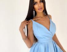 Платье макси с разрезом на юбке и запахом на груди   | PUSHKA SHOP