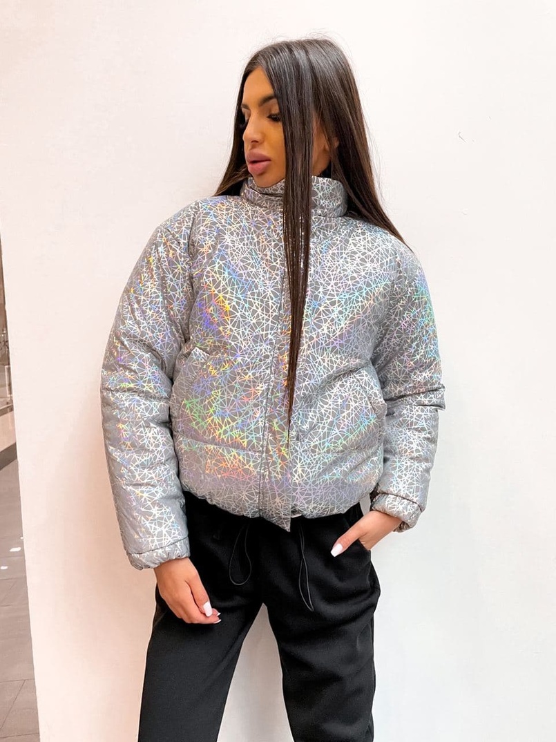 Рефлективный укорочённый зимний дутик Рефлективный укорочённый зимний дутик | PUSHKA SHOP