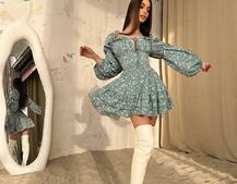 Сукня з воланами та шнурівкою по спинці Сукня з воланами та шнурівкою по спинці | PUSHKA SHOP