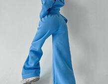 Тёплый костюм с расклешенными брюками   | PUSHKA SHOP