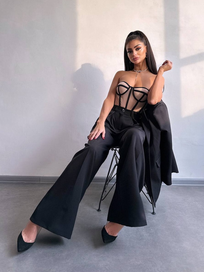 Костюм: піджак на підкладці, штани+ корсет Костюм: піджак на підкладці, штани+ корсет | PUSHKA SHOP