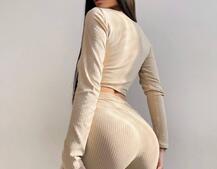 Трикотажний комплект: корсетний топ + легінси | PUSHKA SHOP