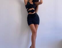 Комплект: топ та спідниця з трояндами Комплект: топ та спідниця з трояндами | PUSHKA SHOP