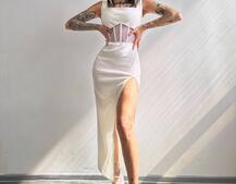 Сукня-міді з елементами корсету Сукня-міді з елементами корсету | PUSHKA SHOP