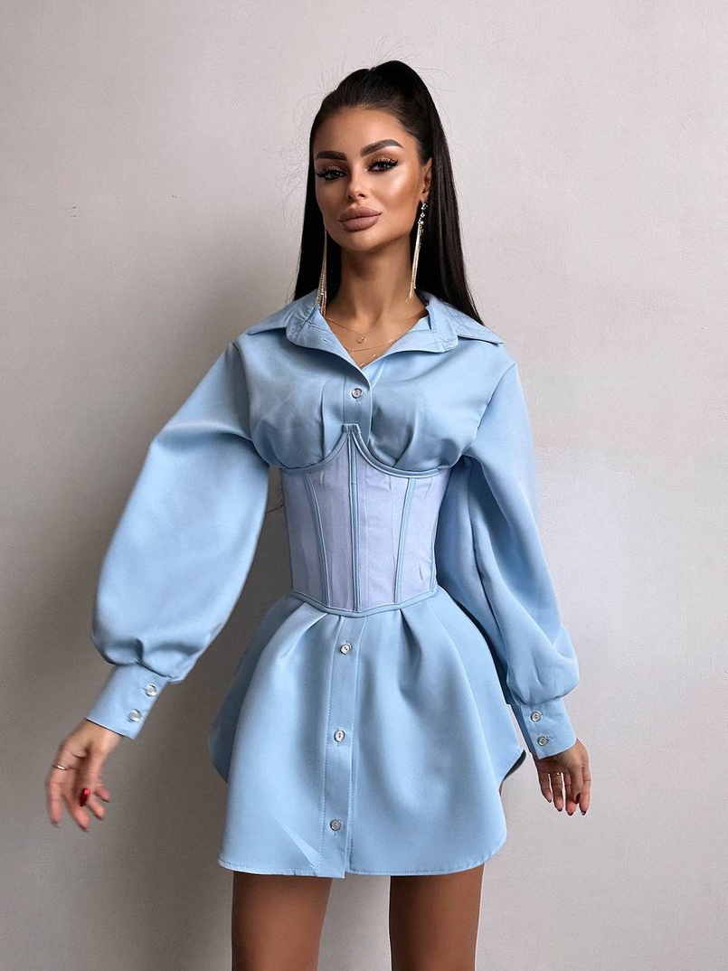 Приталена сорочка + корсет Приталена сорочка + корсет | PUSHKA SHOP