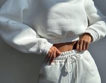 Базовий костюм на флісі з об'ємними капюшоном | PUSHKA SHOP