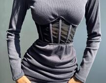 Сукня-міні  з елементами корсету  Довжину спідниці можна регулювати  | PUSHKA SHOP