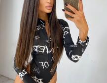 Боди с текстовым принтом Боди с текстовым принтом | PUSHKA SHOP