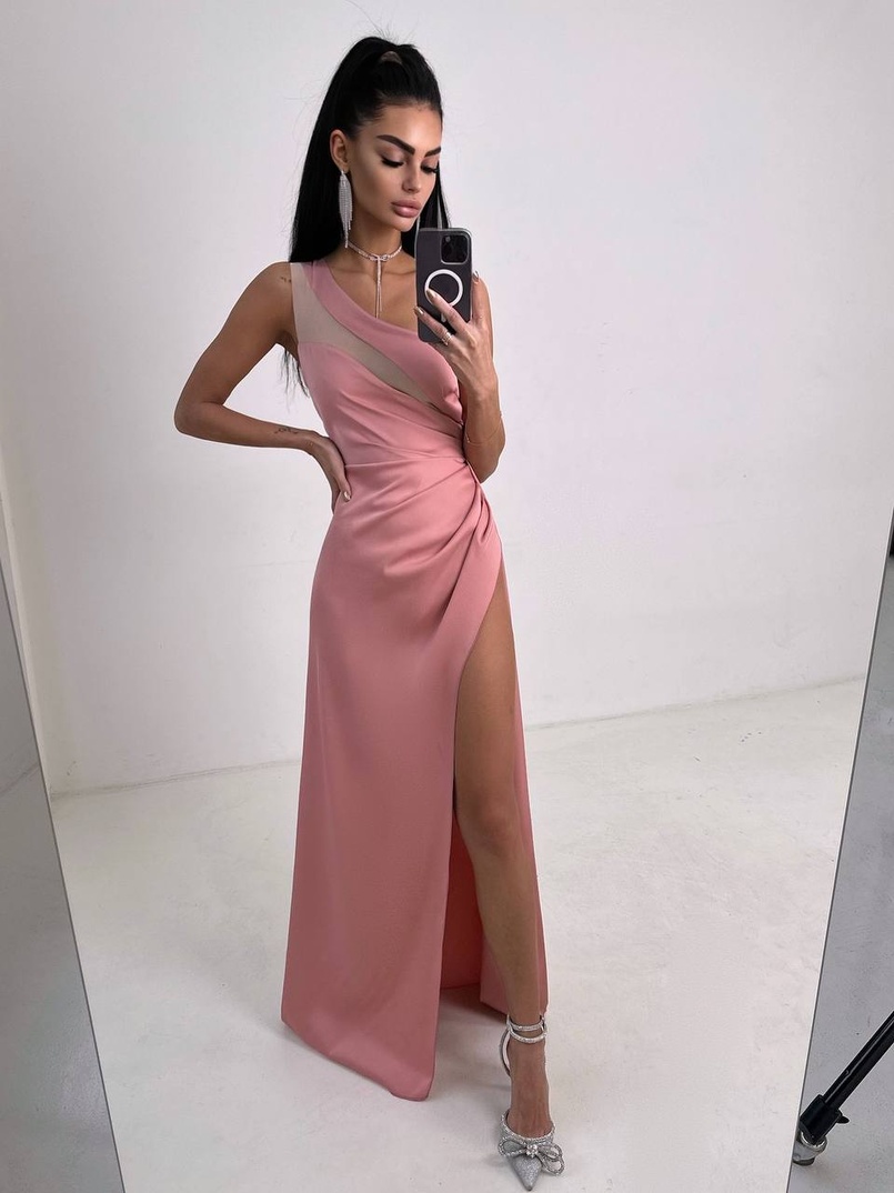 Атласна сукня максі  | PUSHKA SHOP