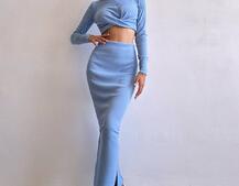 Комплект: топ + спідниця с розрізами Комплект: топ + спідниця с розрізами | PUSHKA SHOP