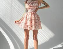 Платье с пышной юбочкой и корсетом | PUSHKA SHOP