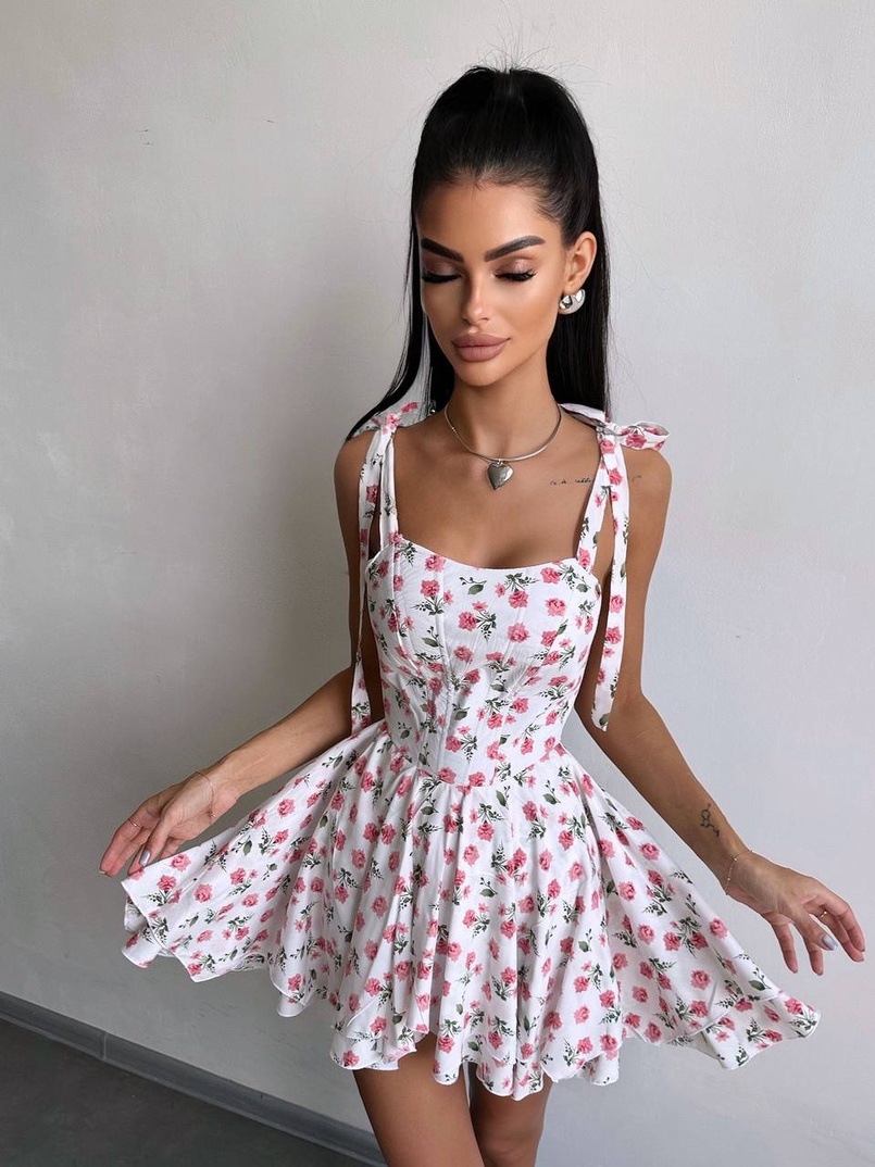 Корсетна сукня з подвійною спідницею  | PUSHKA SHOP