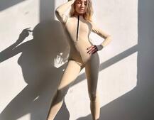 Трикотажний комбінезон з відкритою спиною  | PUSHKA SHOP