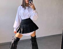 Комплект: спідниця з гетрами + сукня-сорочка  Комплект: спідниця з гетрами + сукня-сорочка  | PUSHKA SHOP