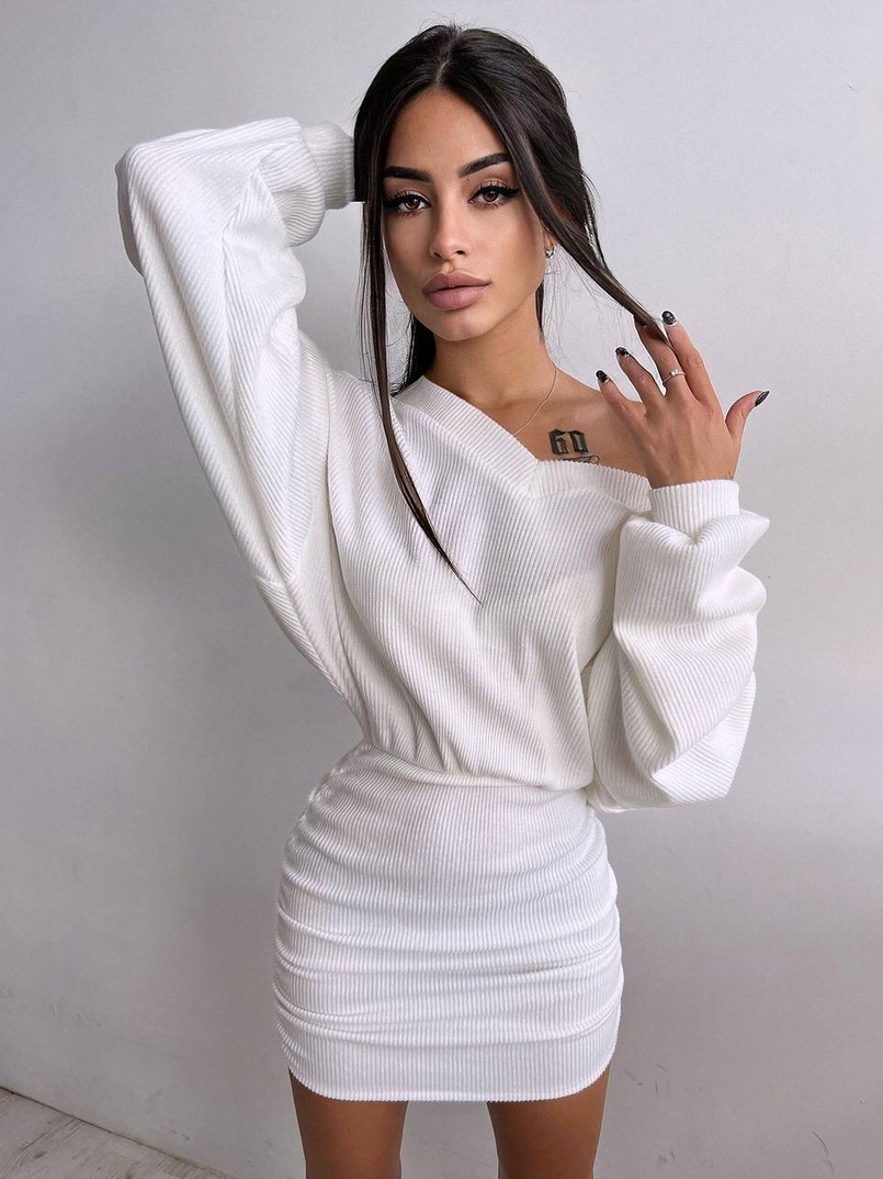 Сукня міні із теплого трикотажу Сукня міні із теплого трикотажу | PUSHKA SHOP
