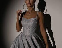 Блискуча корсетна сукня з пишною подвійною спідницею | PUSHKA SHOP